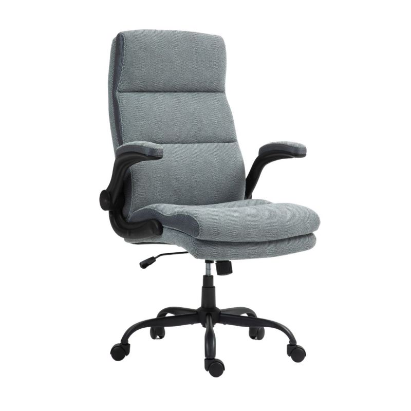 Fauteuil de bureau réglable et inclinable en tissu nylon gris - SUMMIT