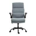Fauteuil de bureau réglable et inclinable en tissu nylon gris - SUMMIT