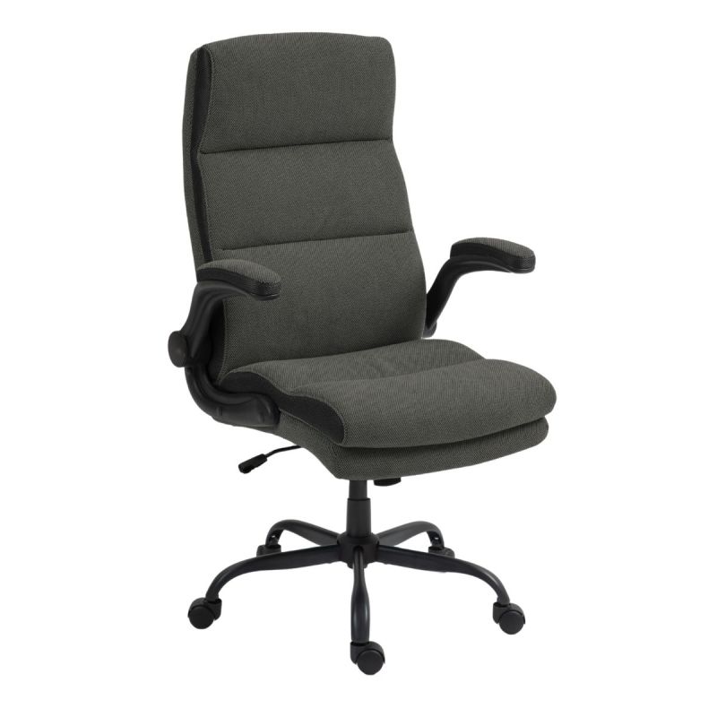 Fauteuil de bureau réglable et inclinable en tissu nylon noir - SUMMIT