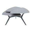 Table basse avec 3 plateaux pivotants en céramique finition gris ardoise - NEXUS