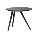 Lot de 2 tables basses plateau MDF placage céramique noir marbré piètement métal - SHADOW