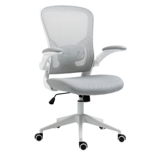 Fauteuil de bureau en maille gris avec accoudoirs réglables- HELIX