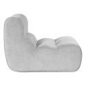 Fauteuil en mousse polyuréthane et tissu polyester touché doux gris - BLOW