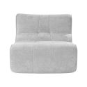 Fauteuil en mousse polyuréthane et tissu polyester touché doux gris - BLOW