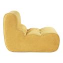 Fauteuil en mousse polyuréthane et tissu polyester touché doux jaune - BLOW