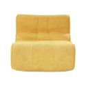Fauteuil en mousse polyuréthane et tissu polyester touché doux jaune - BLOW
