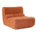 Fauteuil en mousse polyuréthane et tissu polyester touché doux orange - BLOW