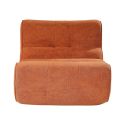 Fauteuil en mousse polyuréthane et tissu polyester touché doux orange - BLOW