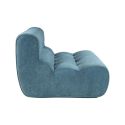 Canapé 2 places en mousse polyuréthane et tissu polyester touché doux bleu - BLOW