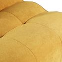 Canapé 2 places en mousse polyuréthane et tissu polyester touché doux jaune - BLOW