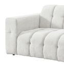 Canapé 2 places fixe en tissu polyester chenillé blanc - MENTON