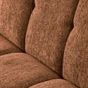 Canapé 2 places fixe en tissu polyester chenillé cognac - MENTON