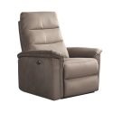 Fauteuil relax électrique en tissu polyester gris - RHODAY