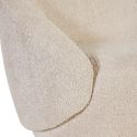 Fauteuil club pivotant en tissu poils courts style sherpa crème - KATMANDOU