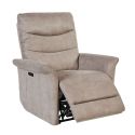 Fauteuil relax électrique tissu microfibre taupe - PYLOS