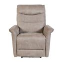 Fauteuil relax électrique tissu microfibre taupe - PYLOS