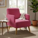 TEODORE - Fauteuil Rembourré Tissu Rose
