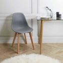 MELYA - Lot de 4 Chaises Scandinaves Grises
