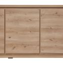 Ensemble séjour complet table repas 170cm piètement X + buffet + argentier aspect bois finition Hudson Oak - URIDSON