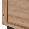 Ensemble séjour complet table repas 170cm piètement X + buffet + argentier aspect bois finition Hudson Oak - URIDSON