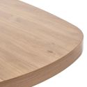 Ensemble séjour table repas ovale pied étoile + buffet et argentier aspect bois finition Castel Oak - SORIEL