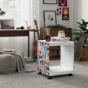 ISLA - Table d'appoint sur Roulettes Motif Drapeaux