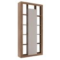Colonne 1 porte avec encadrement 11 niches beige et aspect bois finition Mercure - LIMANI