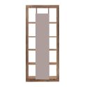 Colonne 1 porte avec encadrement 11 niches beige et aspect bois finition Mercure - LIMANI