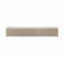 Meuble TV suspendu 160cm 1 porte abattante relief laqué beige - JANEIRO BEIGE