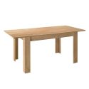 CADIZ - Table Repas Extensible Plateau et Pieds Aspect Bois Cadiz