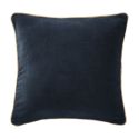 Coussin Déhoussable 45x45cm Velours de Coton Coloris Bleu nuit - HARRIS