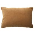 Coussin Déhoussable 40x60cm Velours de Coton Coloris Camel - HARRIS