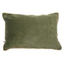Coussin Déhoussable 40x60cm Velours de Coton Coloris Thym - HARRIS