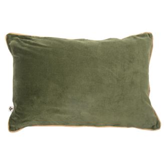 Coussin Déhoussable 40x60cm Velours de Coton Coloris Thym - HARRIS
