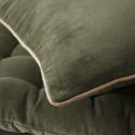 Coussin Déhoussable 40x60cm Velours de Coton Coloris Thym - HARRIS