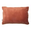 Coussin Déhoussable 40x60cm Velours de Coton Coloris Terracotta - HARRIS