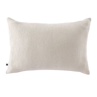 Taie d'oreiller 50x70cm en coton nid d'abeille coloris Pampa - ALMARA