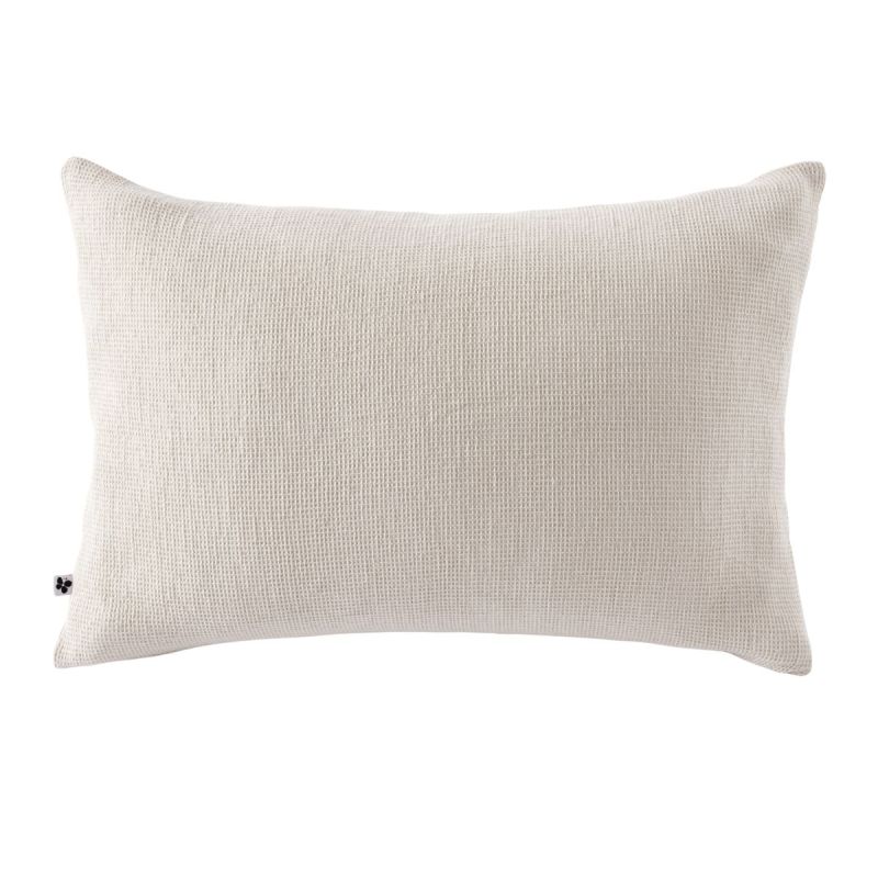 Taie d'oreiller 50x70cm en coton nid d'abeille coloris Pampa - ALMARA