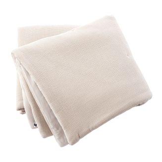 Chemin de lit 90x200cm en coton nid d'abeille coloris Pampa - ALMARA