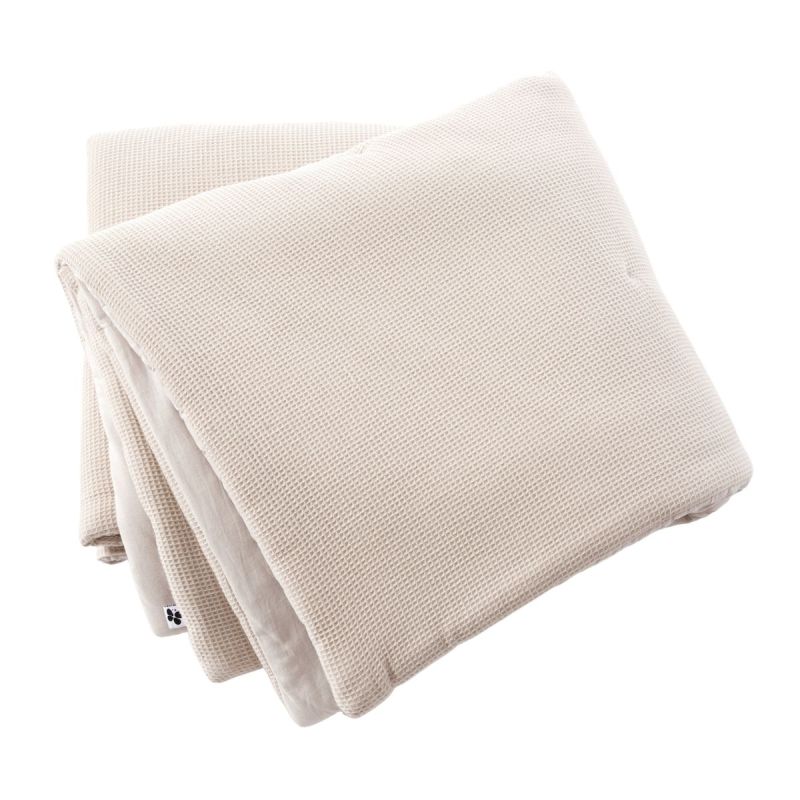 Chemin de lit 90x200cm en coton nid d'abeille coloris Pampa - ALMARA