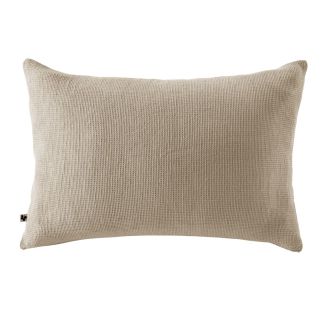 Taie d'oreiller 50x70cm en coton nid d'abeille coloris Ficelle - ALMARA