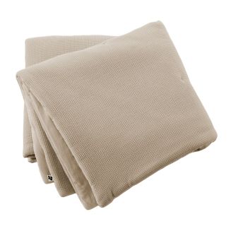 Chemin de lit 90x200cm en coton nid d'abeille coloris Ficelle - ALMARA