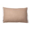 Coussin déhoussable 40x60cm coton tissage texturé coloris beige - ANTOINETTE
