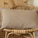 Coussin déhoussable 40x60cm coton tissage texturé coloris beige et blanc - ANTOINE