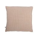 Coussin déhoussable 50x50cm coton tissage texturé coloris beige et blanc - ANTOINE