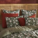 Taie d'oreiller 60x60cm gaze de coton imprimé Floral coloris vert - FLORIANE