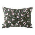 Taie d'oreiller 50x70cm gaze de coton imprimé Floral coloris vert - FLORIANE