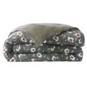 Housse de couette 260x240cm gaze de coton imprimé Floral coloris vert - FLORIANE