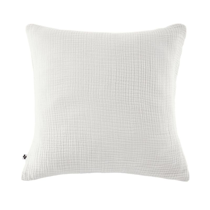 Taie d'oreiller 60x60cm gaze de coton coloris Chantilly - INALIA