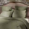 Taie d'oreiller 60x60cm gaze de coton coloris Romarin - INALIA